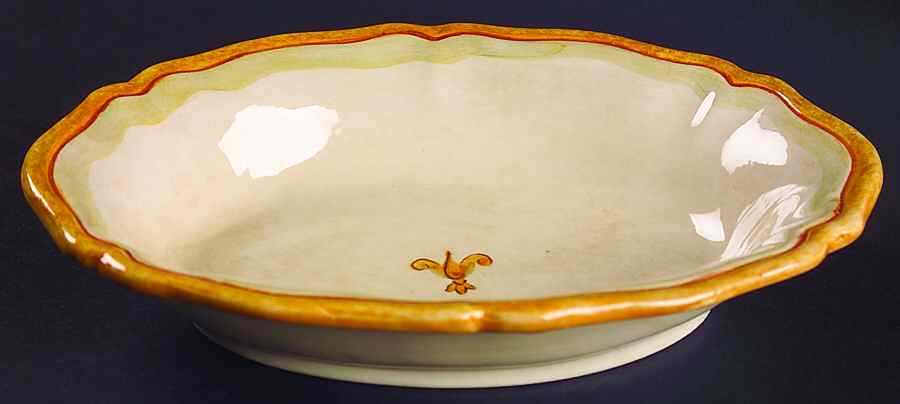 Contrada 10" Oval Vegetable Bowl by Vietri (Italy)-1