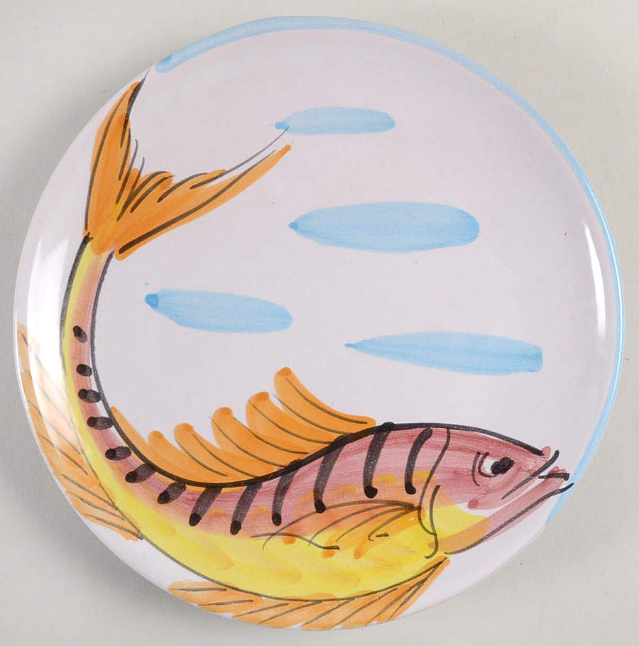 Vista del Mare Salad Plate by Vietri (Italy)-1