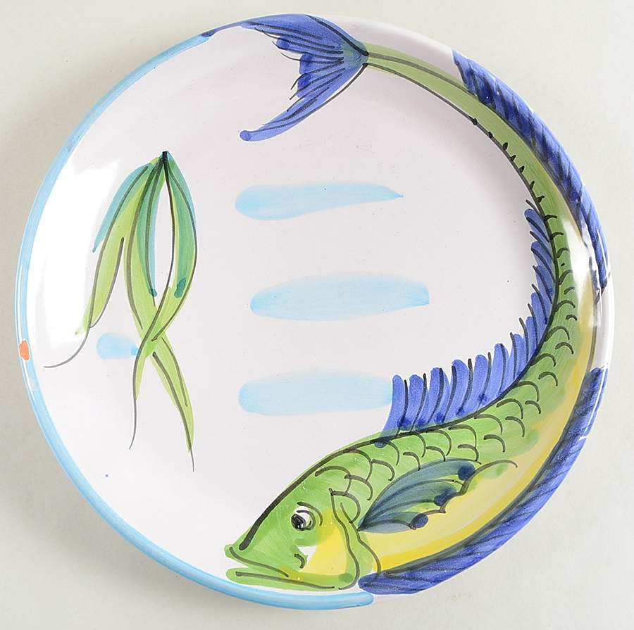 Vista del Mare Dinner Plate by Vietri (Italy)-1