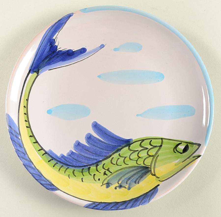 Vista del Mare Salad Plate by Vietri (Italy)-1