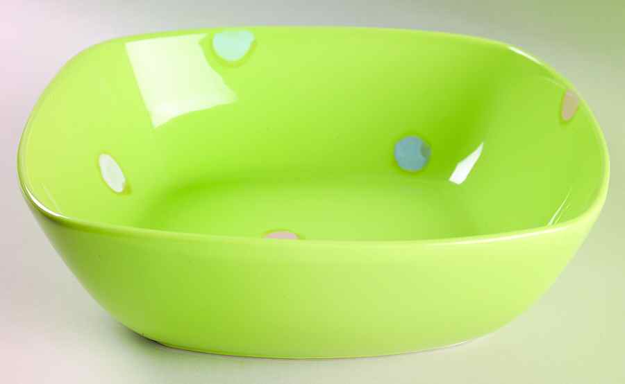 Pallini Pastels 10" Square Vegetable Bowl by Vietri (Italy)-1