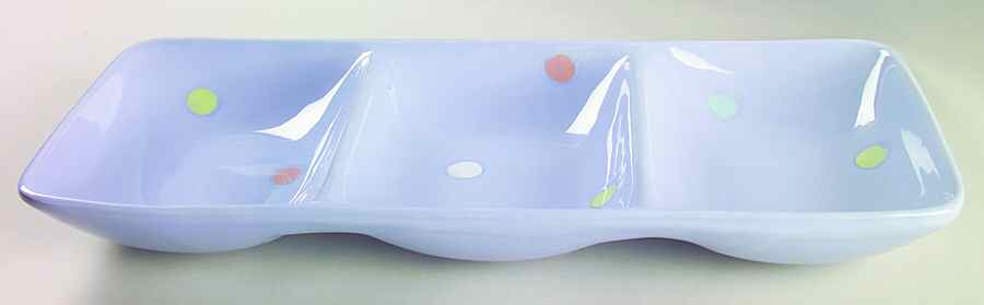 Pallini Pastels 3 Part Rectangular Divided Server by Vietri (Italy)-1