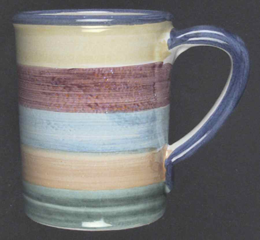 Rainbow Stripes Mug by Vietri (Italy)-1