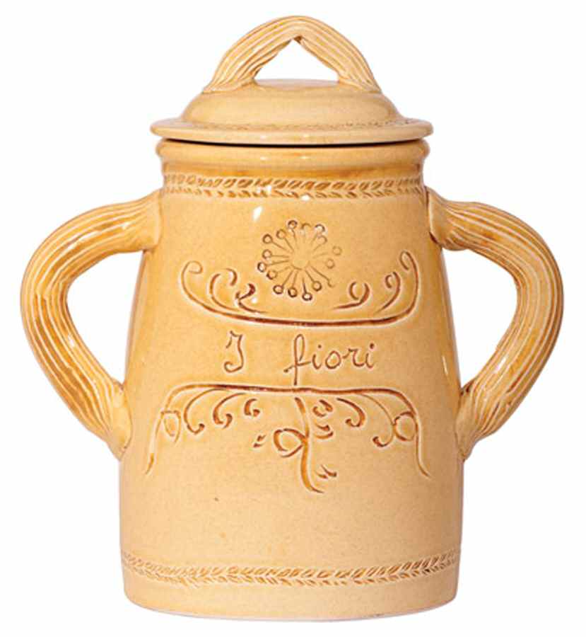 Tuscan Garden Small Canister & Lid by Vietri (Italy)-1