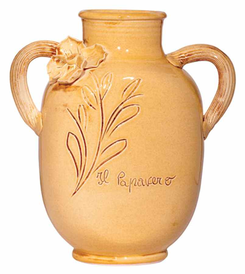 Tuscan Garden 14" Handled Vase by Vietri (Italy)-1