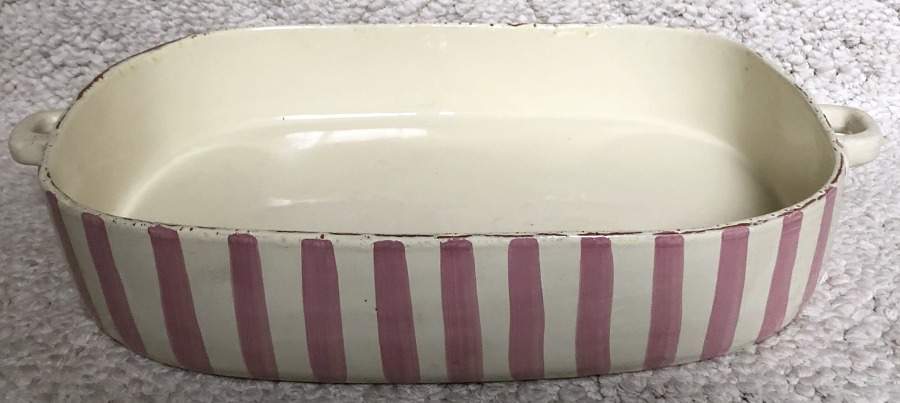 Cabana Pink 14" Oval Baker by Vietri (Italy)-1