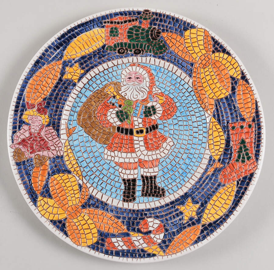 Mosaic Service Plate (Charger) by Vietri (Italy)-1