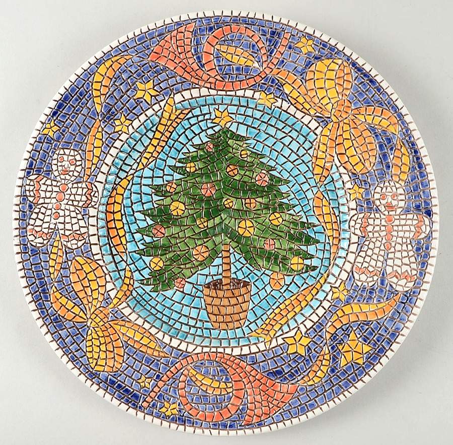 Mosaic Service Plate (Charger) by Vietri (Italy)-1