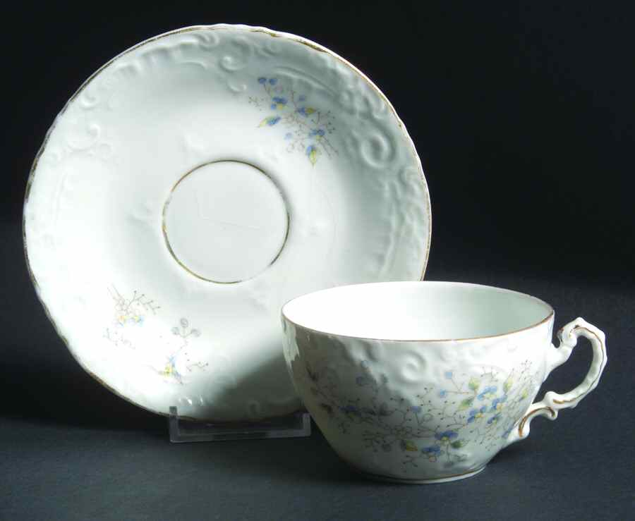 VTO136 Flat Cup & Saucer Set by Victoria (Austria)-1