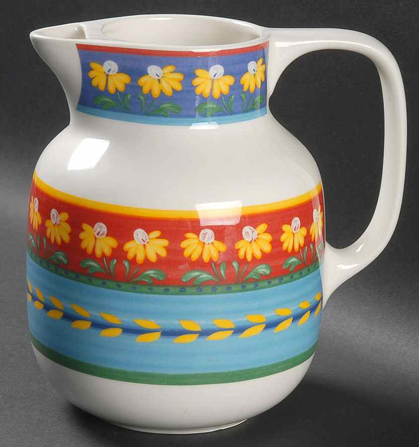 Yellow Flowers 64 Oz Pitcher by Vista Alegre-1