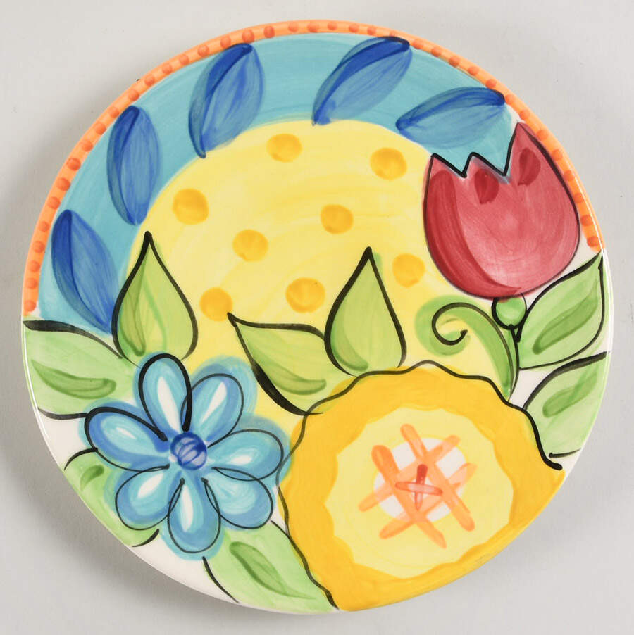 Bloomin' Blossoms Salad Plate by Vicki Carroll Studio-1