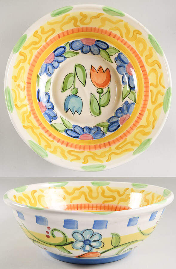 Bloomin' Blossoms 14" Large Salad Serving Bowl by Vicki Carroll Studio-1