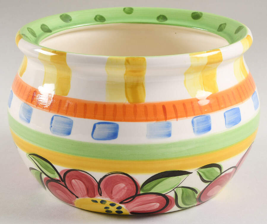 Bloomin' Blossoms 2.5 Qt Round Casserole No Lid by Vicki Carroll Studio-1