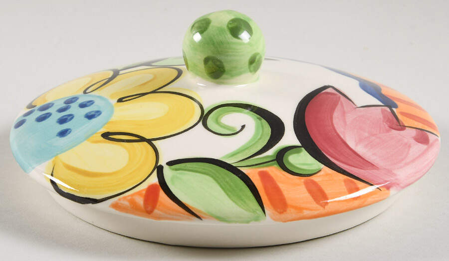 Bloomin' Blossoms Lid for 2.5 Qt Round Casserole by Vicki Carroll Studio-1