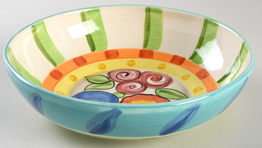 Bloomin' Blossoms 8" Round Vegetable Bowl by Vicki Carroll Studio-1