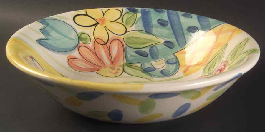 Bloomin' Blossoms 12" Large Salad Serving Bowl by Vicki Carroll Studio-1