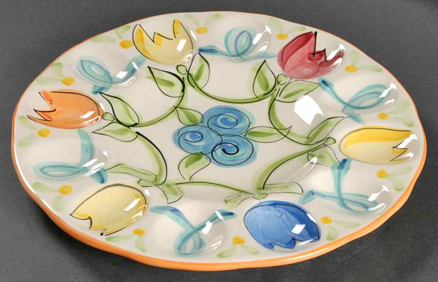 Bloomin' Blossoms Deviled Egg Plate by Vicki Carroll Studio-1