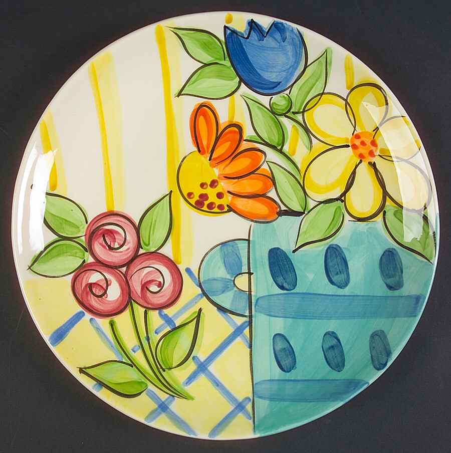 Bloomin' Blossoms Dinner Plate by Vicki Carroll Studio-1