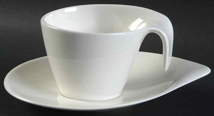 Flow Flat Cup & Saucer Set by Villeroy & Boch-1