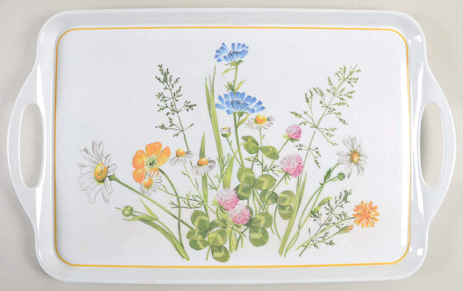 My Garden 19" Rectangular Handled Serving Melamine Tray by Villeroy & Boch-1
