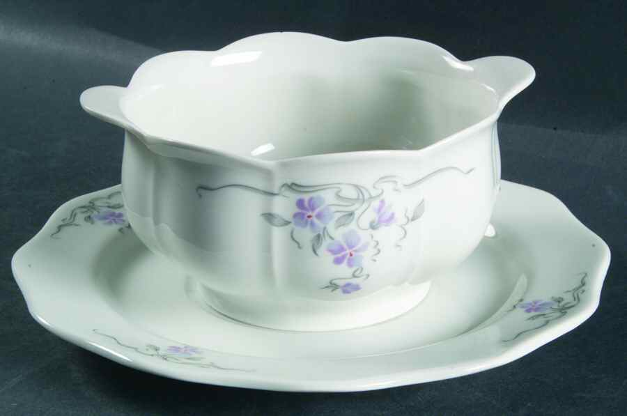 Violetta Flat Cream Soup Bowl & Saucer Set by Villeroy & Boch-1
