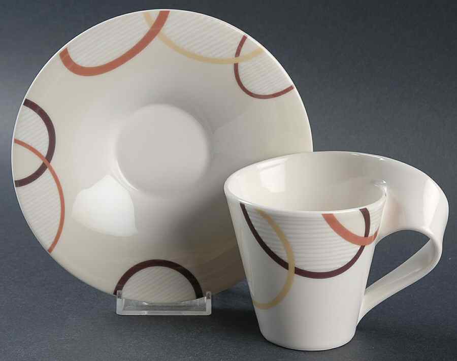 New Wave Ethno Flat Cup & Saucer Set by Villeroy & Boch-1