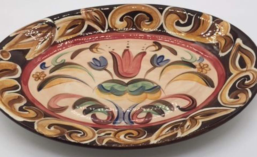 Sil Vous Plait 16" Oval Serving Platter by Vicki Carroll Studio-1