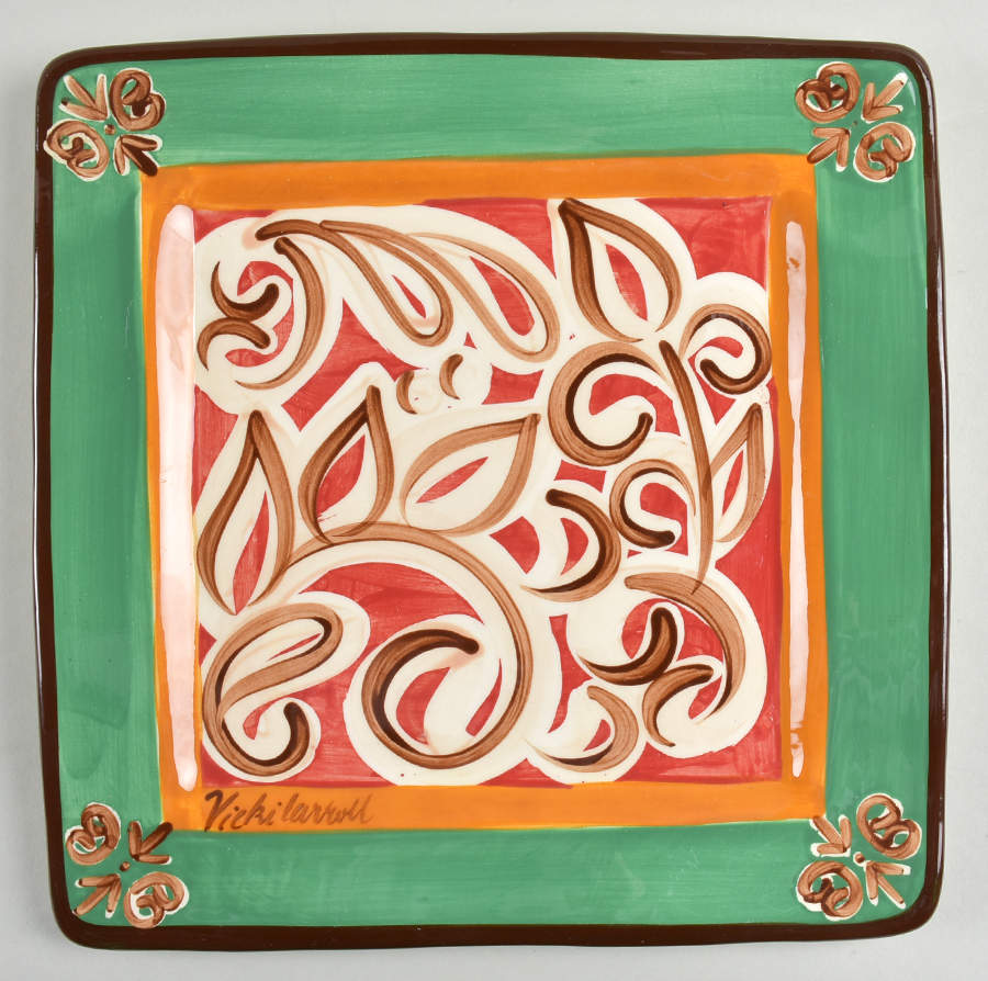 Sil Vous Plait Square Dinner Plate by Vicki Carroll Studio-1