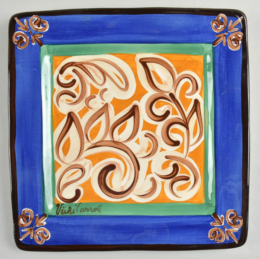 Sil Vous Plait Square Dinner Plate by Vicki Carroll Studio-1