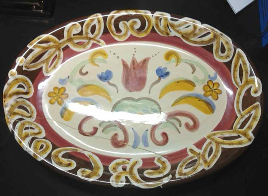 Sil Vous Plait 15" Oval Serving Platter by Vicki Carroll Studio-1