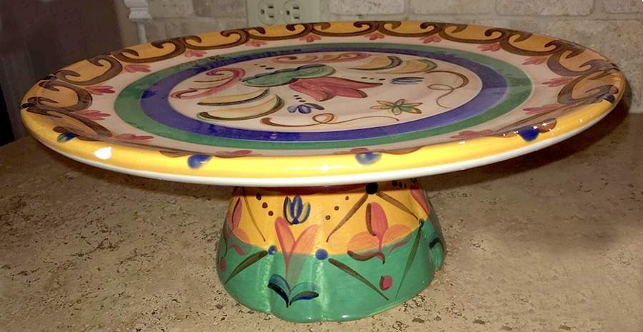 Sil Vous Plait Footed Cake Plate by Vicki Carroll Studio-1