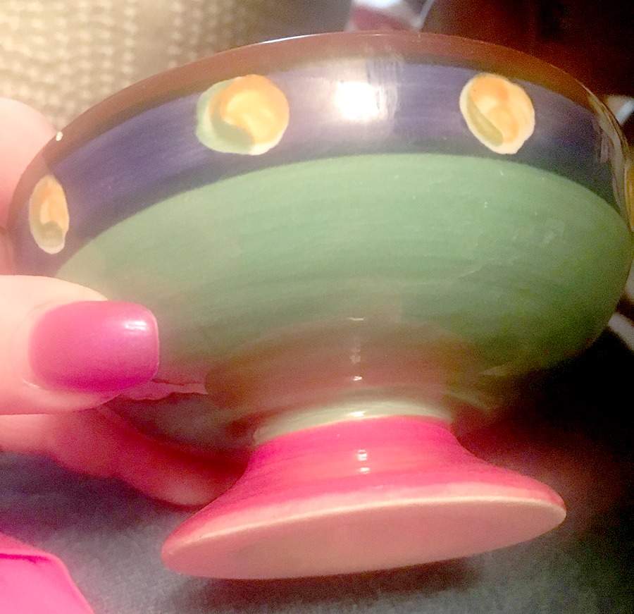 Sil Vous Plait Footed Dessert Bowl by Vicki Carroll Studio-1