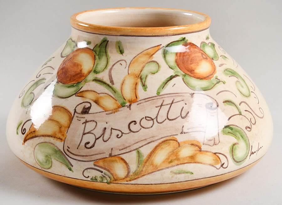 Affresco Biscotti Jar No Lid by Vietri (Italy)-1