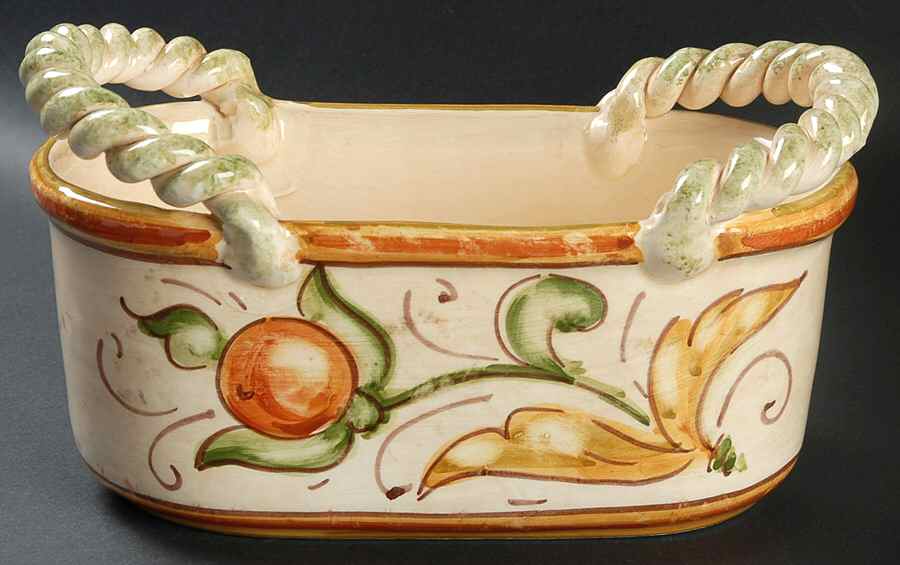 Affresco 11" Handled Basket by Vietri (Italy)-1