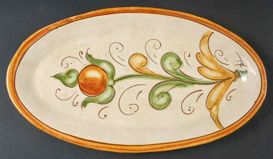 Affresco 13" Oval Serving Platter by Vietri (Italy)-1