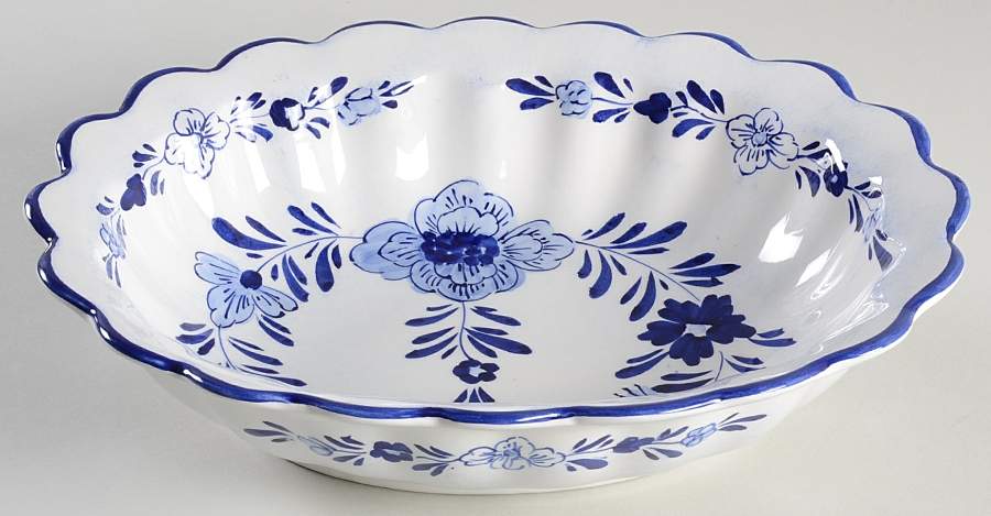 Heirloom 11" Oval Salad Serving Bowl by Vietri (Italy)-1