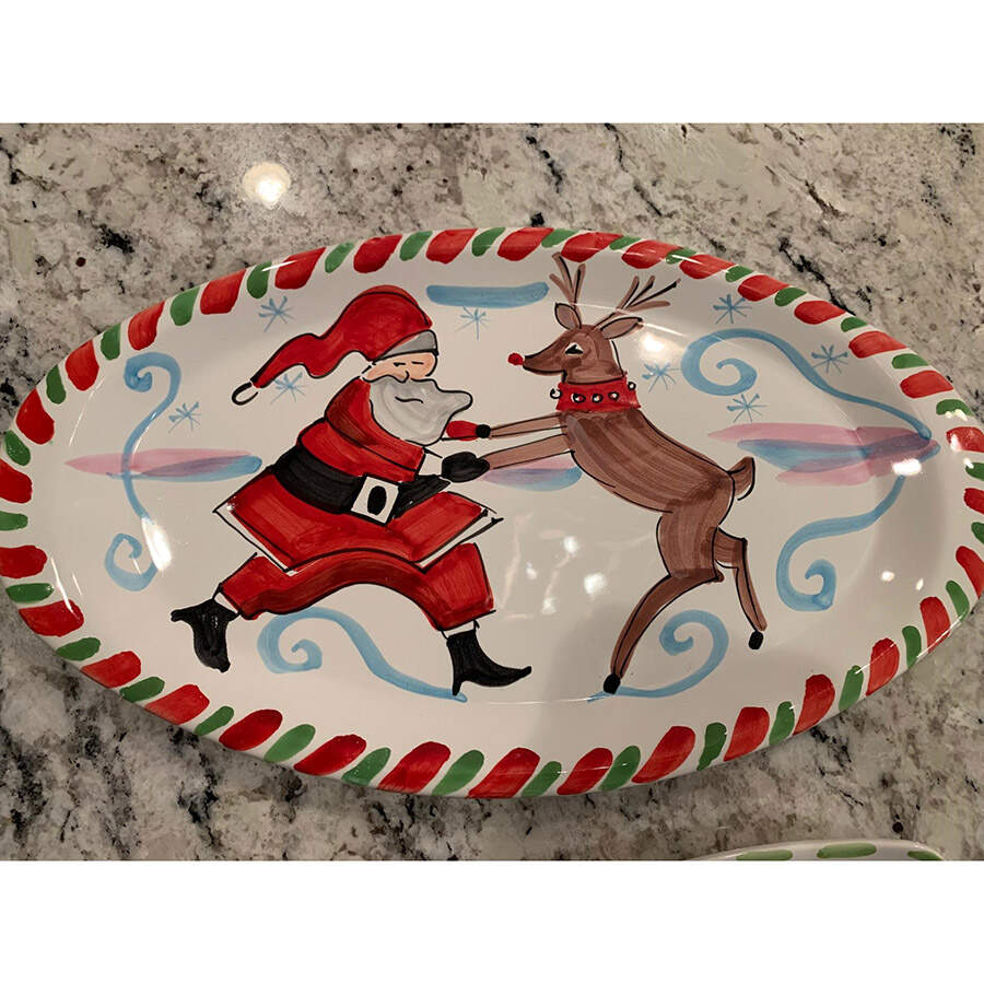 Jolly 15" Oval Serving Platter by Vietri (Italy)-1
