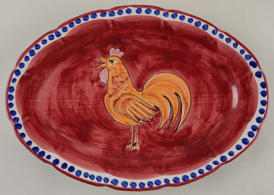 CEI4 16" Oval Serving Platter by Ceramica Artistica (CAS Vietri)-1