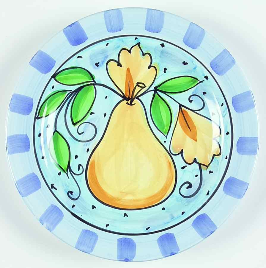 Rabbit in the Orchard Salad Plate by Vietri (Italy)-1