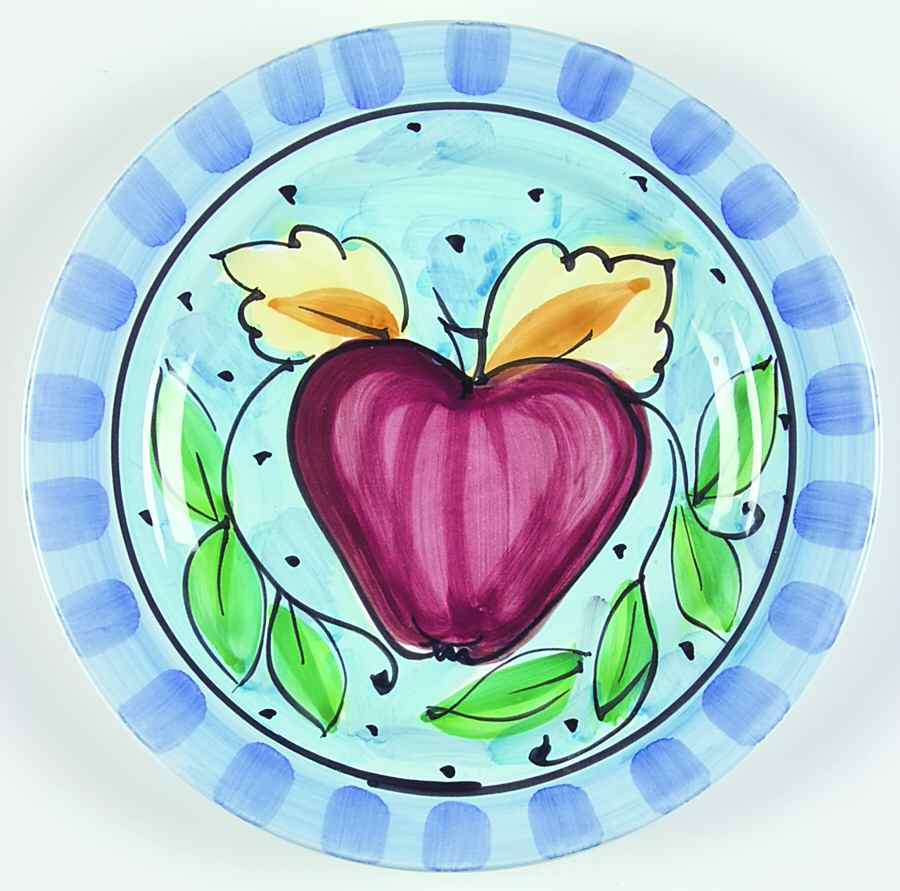 Rabbit in the Orchard Salad Plate by Vietri (Italy)-1