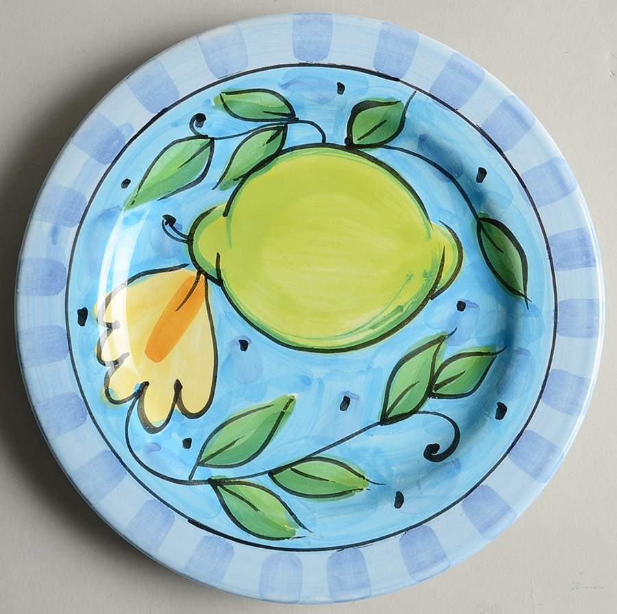 Rabbit in the Orchard Salad Plate by Vietri (Italy)-1
