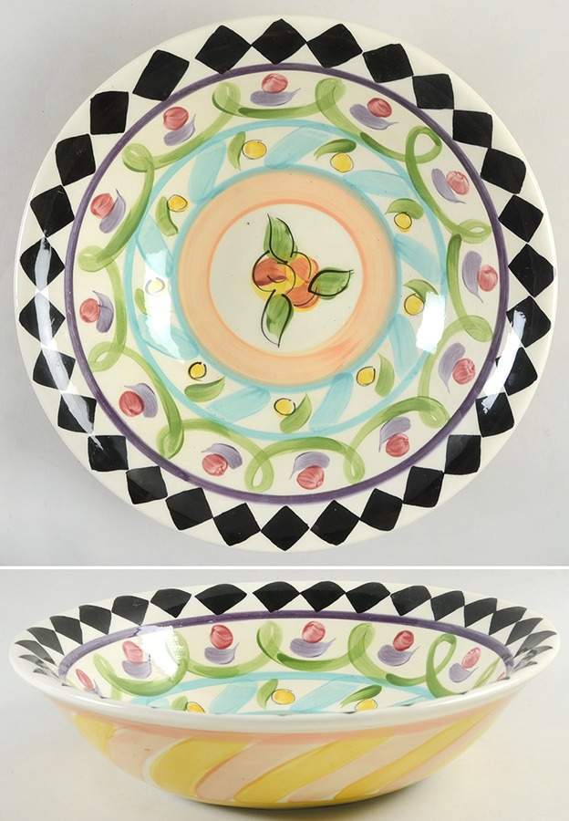 Razzle Dazzle 12" Large Salad Serving Bowl by Vicki Carroll Studio-1