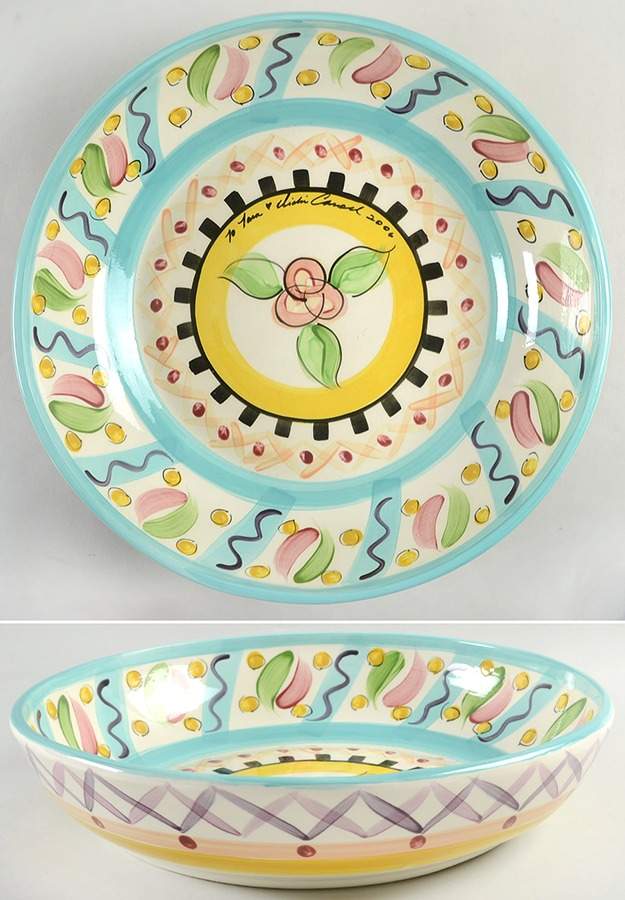 Razzle Dazzle 14" Pasta Serving Bowl by Vicki Carroll Studio-1