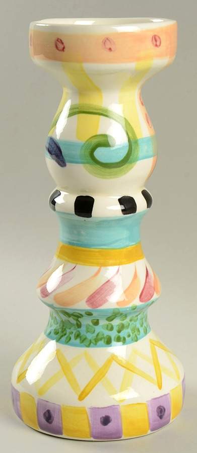 Razzle Dazzle 10" Pillar Candleholder by Vicki Carroll Studio-1
