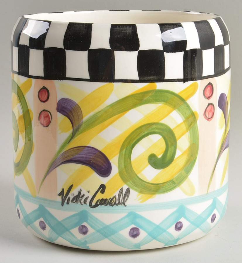 Razzle Dazzle 6" Cachepot/Vase by Vicki Carroll Studio-1