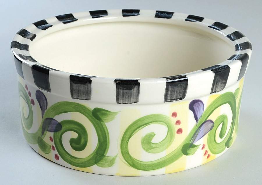 Razzle Dazzle 2 Qt Round Covered Casserole No Lid by Vicki Carroll Studio-1