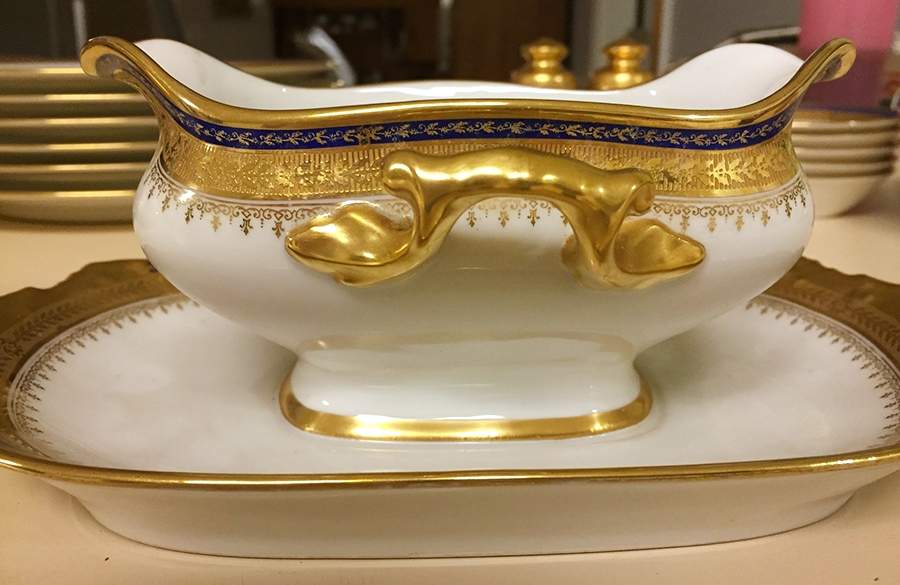 VIG71 Gravy Boat with Attached Underplate by Vignaud-1