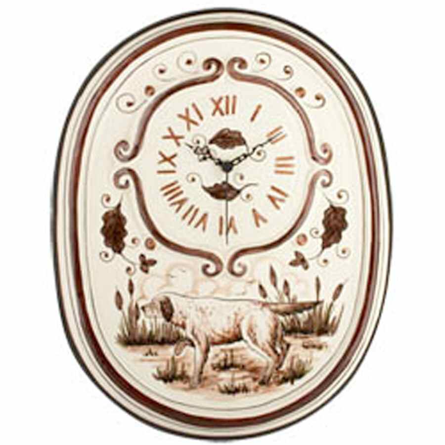 Field and Stream Hanging Wall Clock by Vietri (Italy)-1