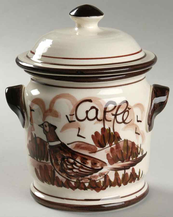 Field and Stream Coffee Canister & Lid by Vietri (Italy)-1