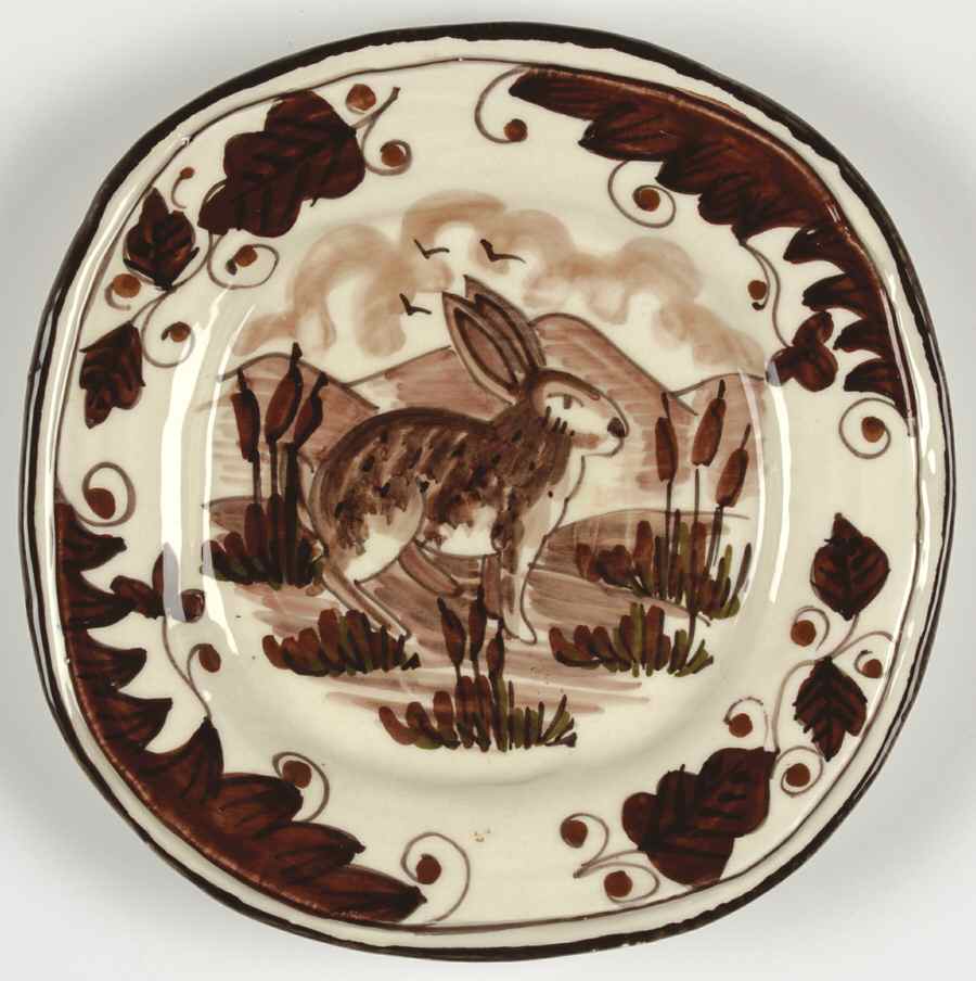 Field and Stream Salad/Dessert Plate by Vietri (Italy)-1